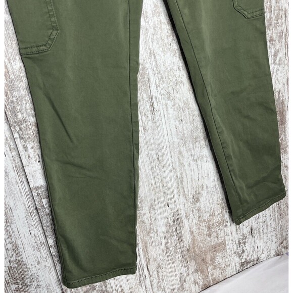BANANA REPUBLIC Sloan Mid Rise Cargo Utility Stretch Ankle Chino Olive Green 10 - Picture 5 of 10